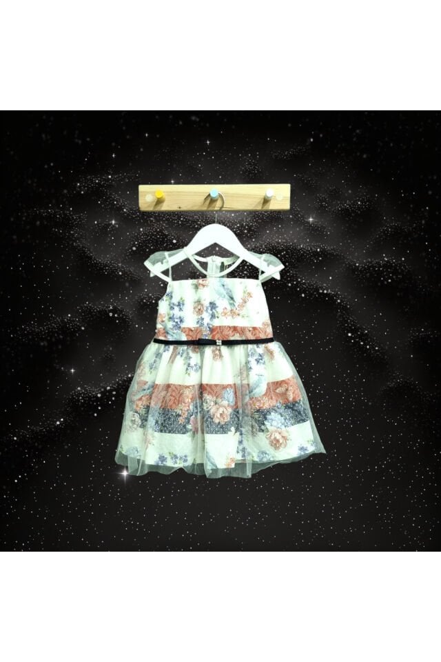 Baby Rose Kız Bebek Yazlık Abiye Elbise Lacivert - 1 Yaş