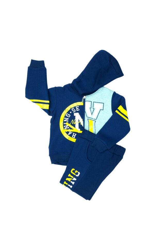 Pelops Erkek Çocuk Spor Eşofman Takım Lacivert - 6-7 Yaş