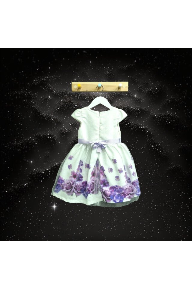 Baby Rose Kız Bebek Yazlık Abiye Elbise Lila - 4 Yaş