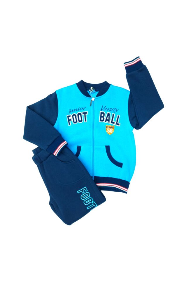Pelops Erkek Çocuk Spor Eşofman Takım Mavi - 6-7 Yaş