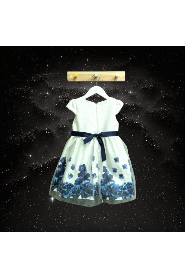 Baby Rose Kız Bebek Yazlık Abiye Elbise Lacivert - 4 Yaş