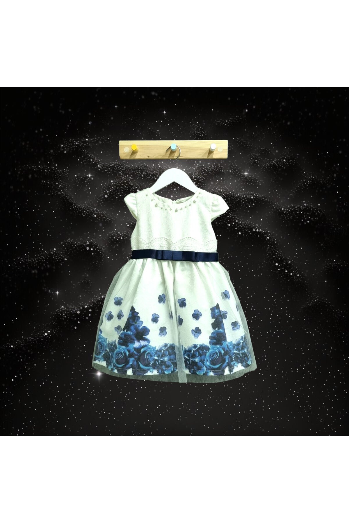 Baby Rose Kız Bebek Yazlık Abiye Elbise Lacivert - 4 Yaş