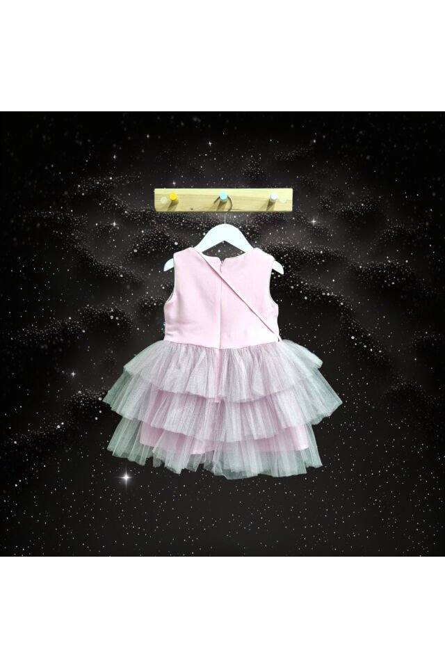 Wizzy Kız Bebek Yazlık Abiye Elbise Pembe - 3 Yaş