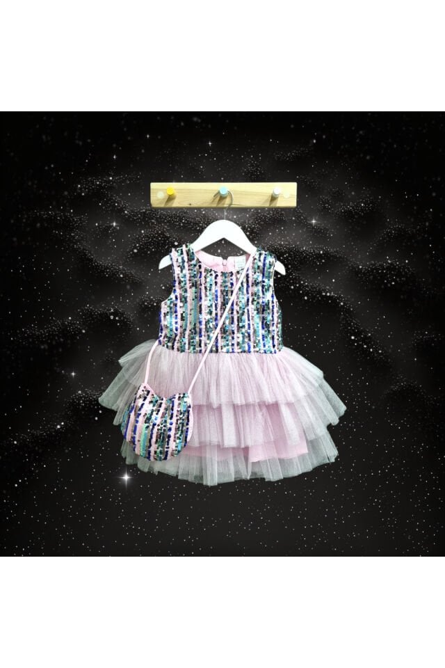 Wizzy Kız Bebek Yazlık Abiye Elbise Pembe - 3 Yaş