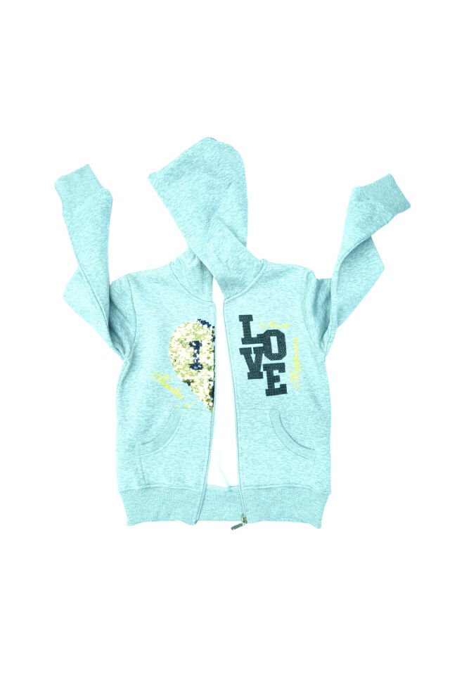 Pelops Kız Çocuk Spor Eşofman Takım Gri - 8-9 Yaş