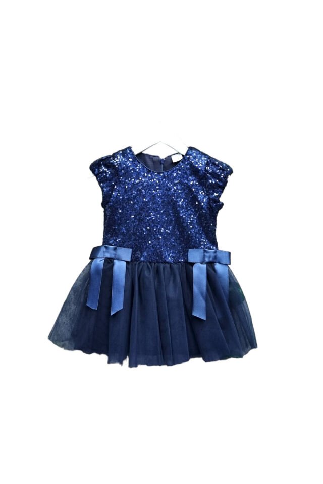 Wizzy Kız Bebek Yazlık Elbise Lacivert - 4 Yaş