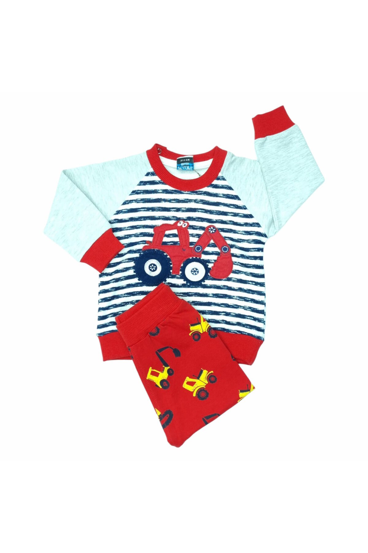 Pelops Erkek Bebek Spor Eşofman Takım Kırmızı - 9 - 12 Ay