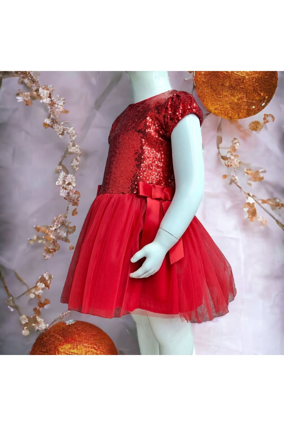 Wizzy Kız Bebek Yazlık Elbise Kırmızı - 3 Yaş