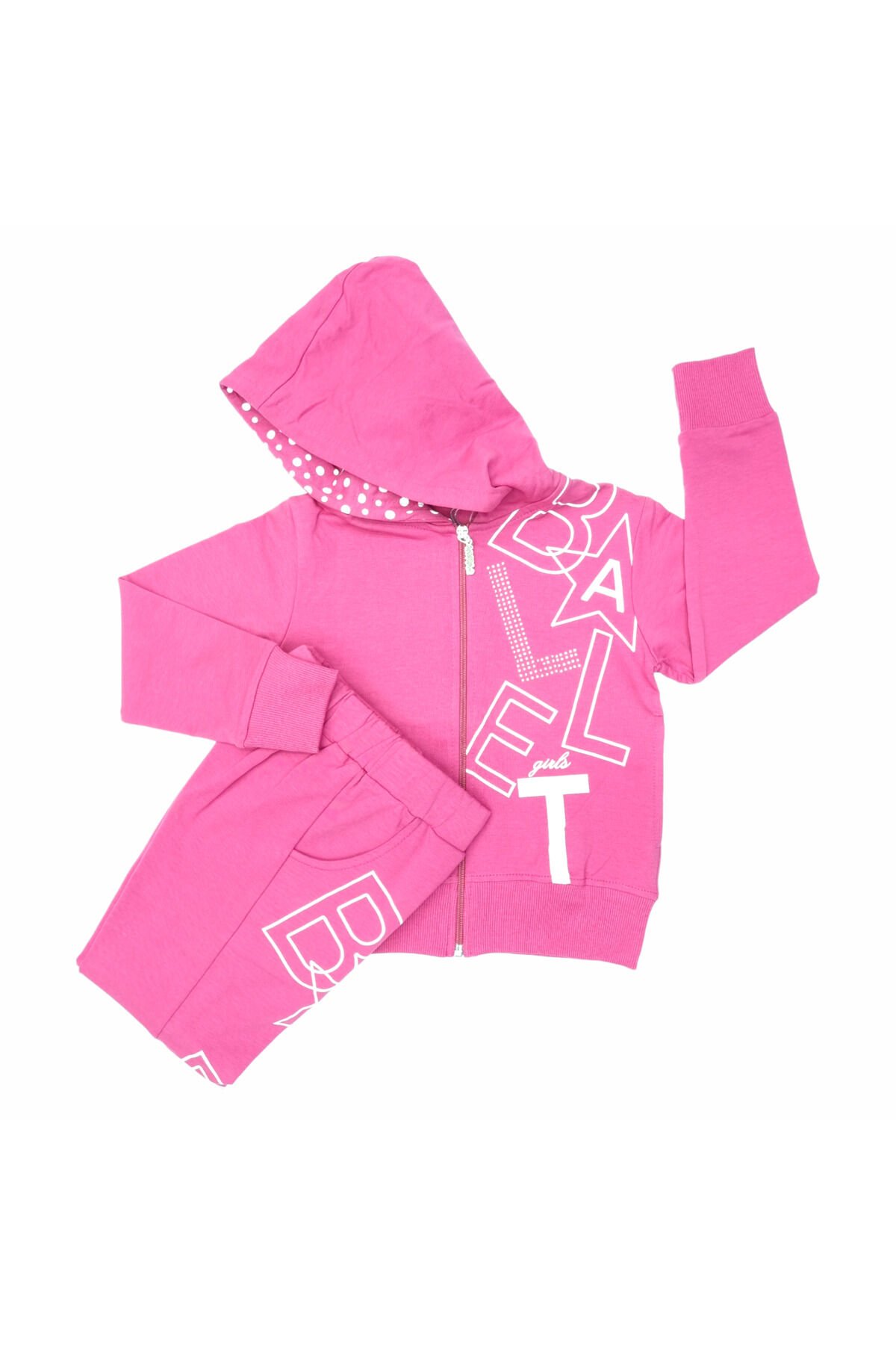 Pelops Kız Çocuk Spor Eşofman Takım Pembe - 6-7 Yaş