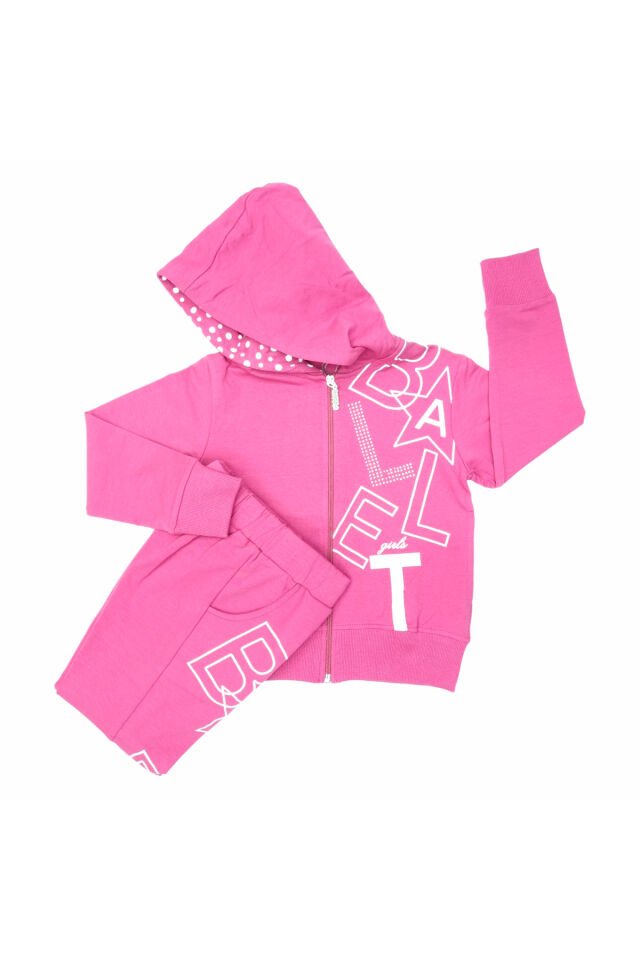 Pelops Kız Çocuk Spor Eşofman Takım Pembe - 6-7 Yaş
