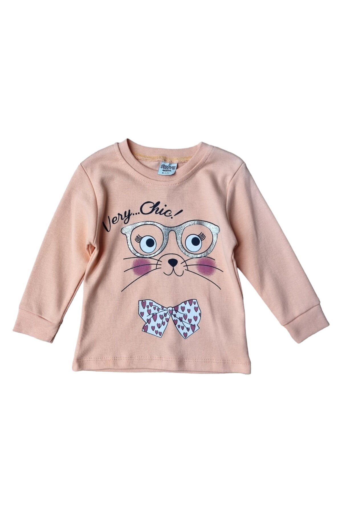 Pelops Sevimli Kedicik Baskılı Bebek Sweat