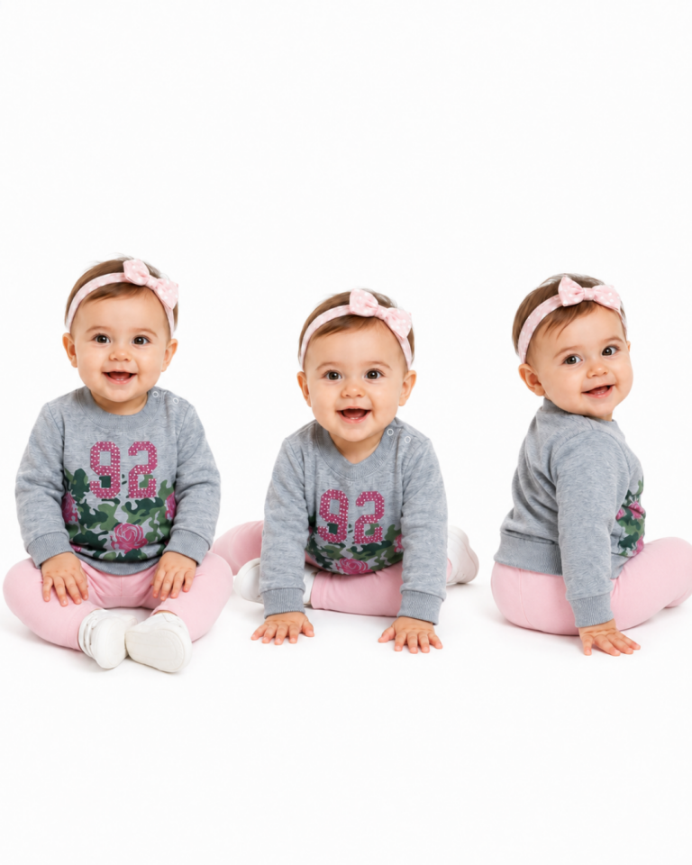 Pepelino Çiçek Baskılı Kız Bebek Sweat