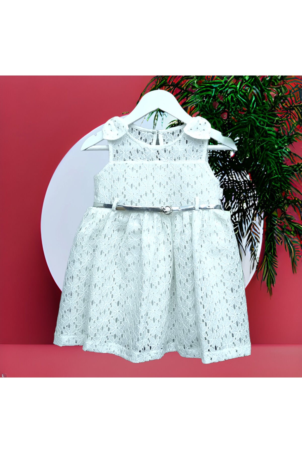 Wizzy Kız Bebek Yazlık Elbise Beyaz - 3 Yaş