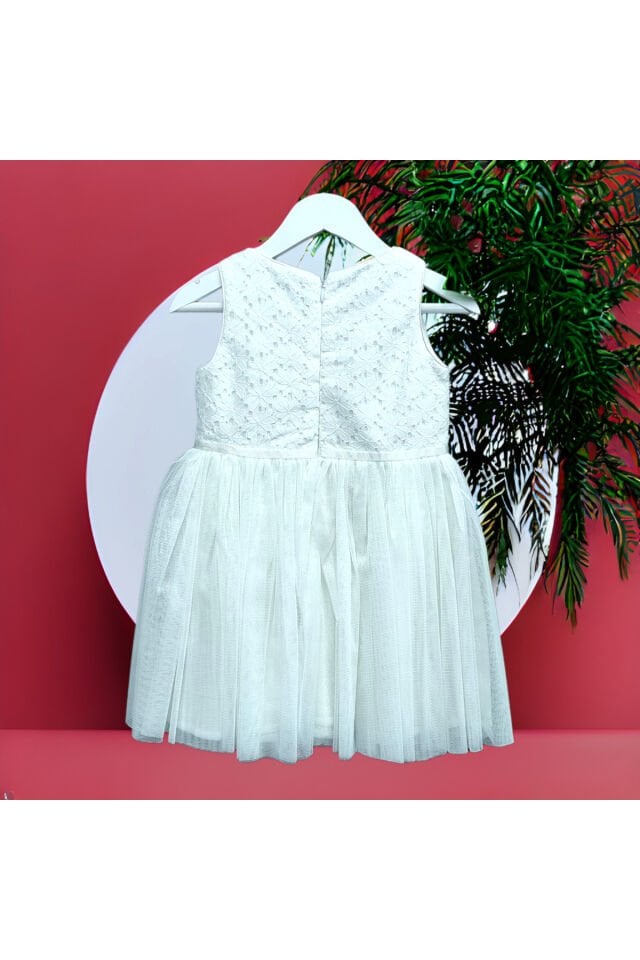Wizzy Kız Bebek Yazlık Elbise Beyaz - 3 Yaş