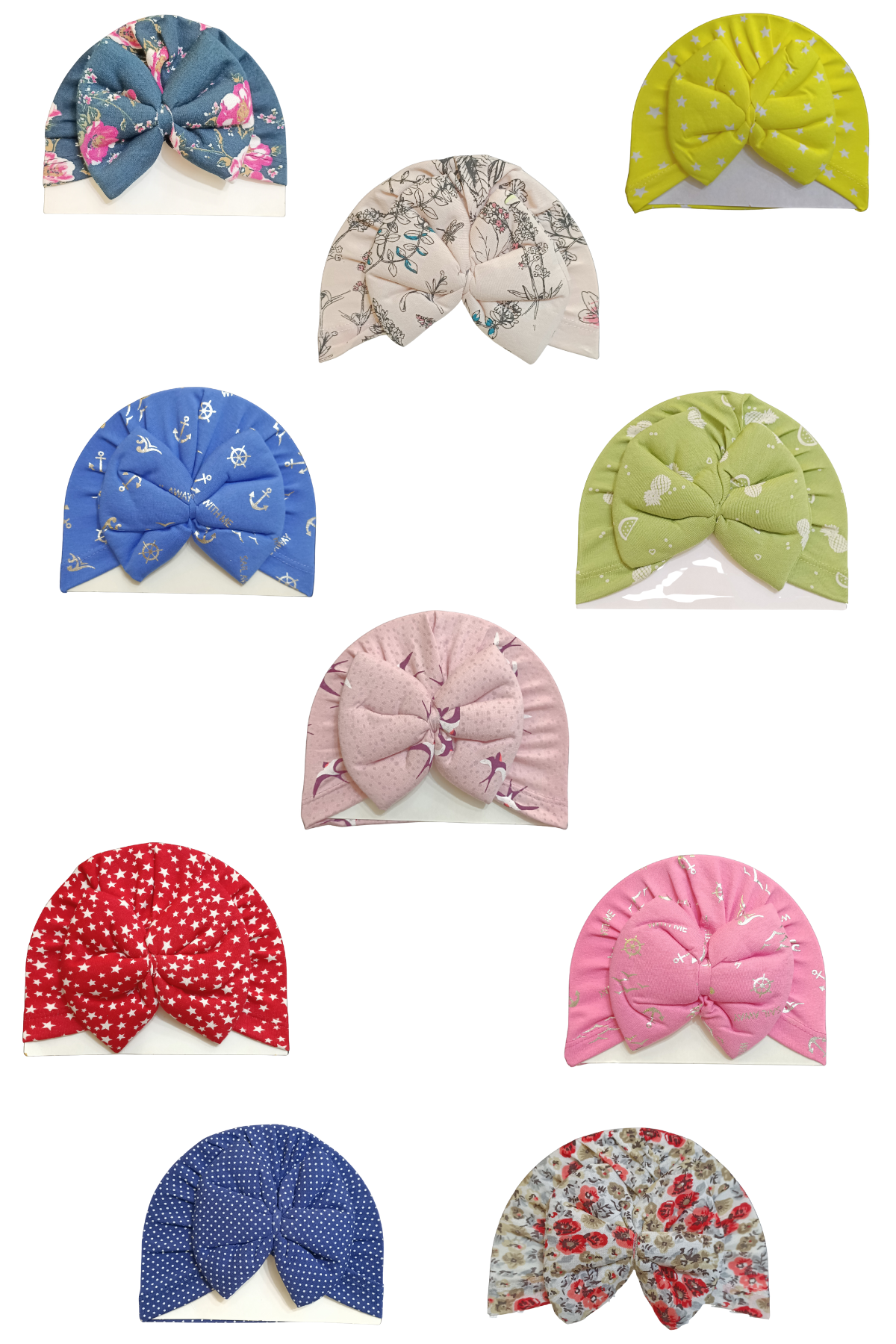 Albimama Kız Bebek Fiyonklu Penye Bere