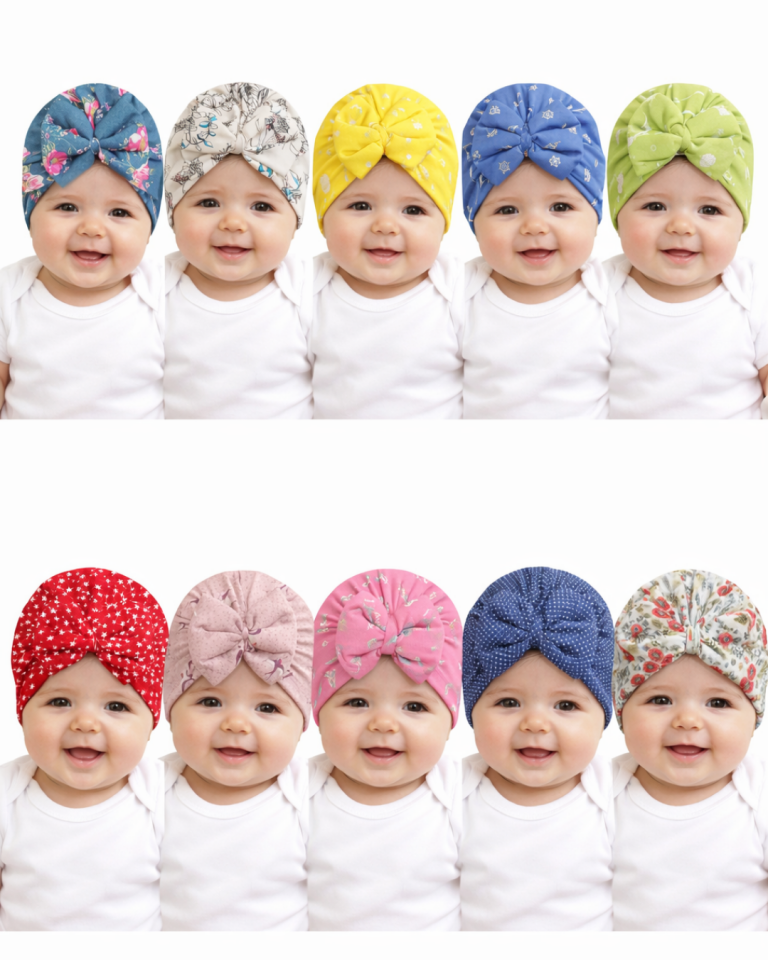 Albimama Kız Bebek Fiyonklu Penye Bere