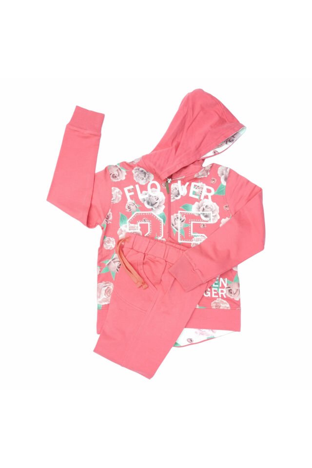 Pelops Kız Çocuk Spor Eşofman Takım Pembe - 8-9 Yaş