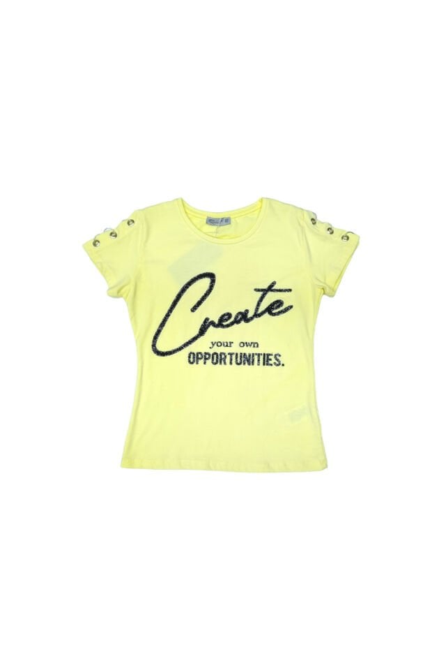 Zelish Genç Kız Create Baskılı T-shirt