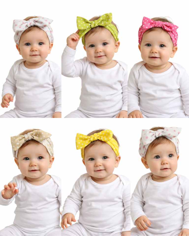 Albimina Kız Bebek Fiyonklu Bandana