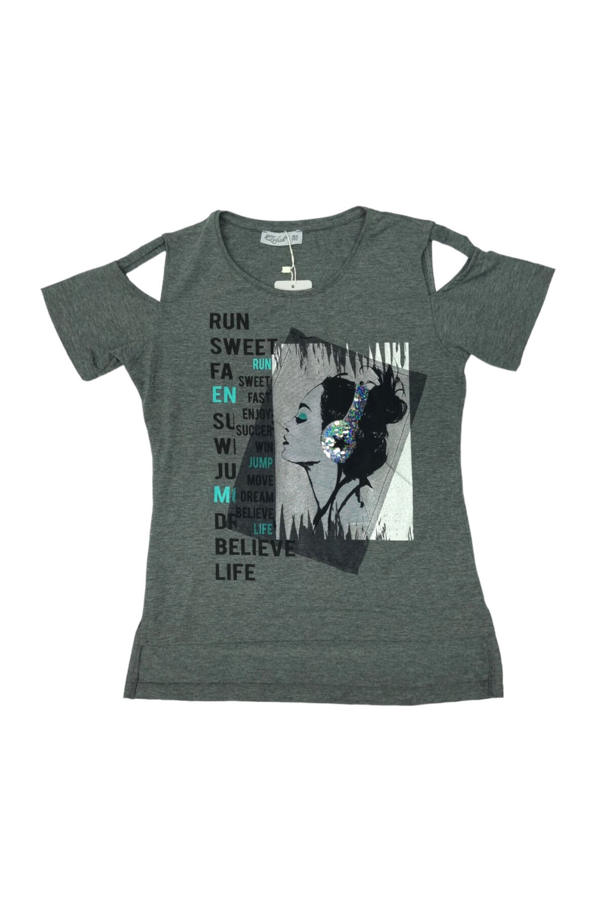 Zelish Genç Kız Baskılı Yazlık T-shirt