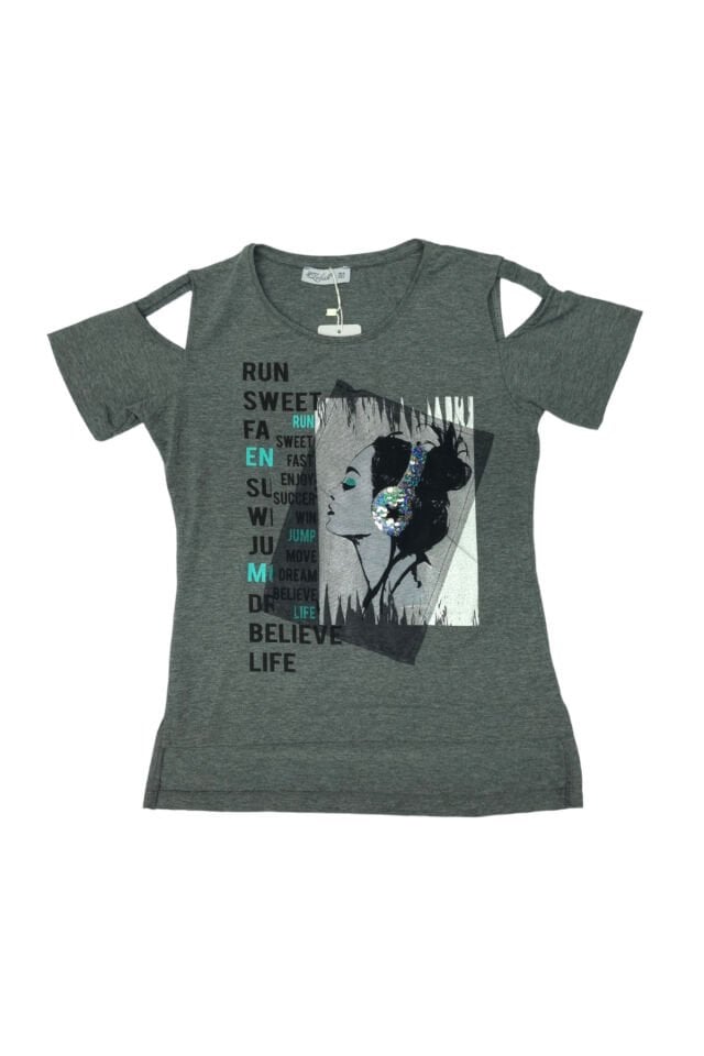 Zelish Genç Kız Baskılı T-shirt