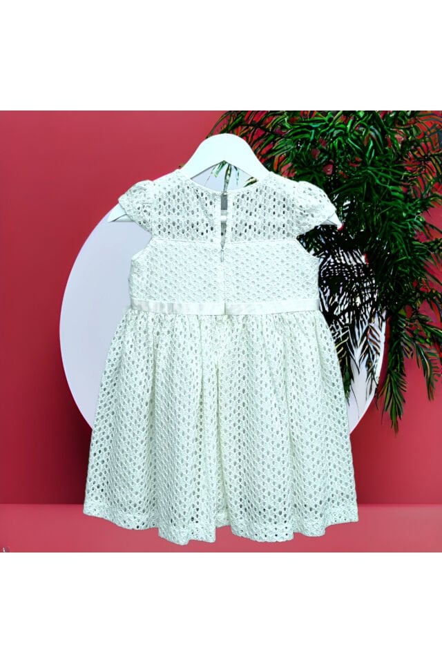 Wizzy Kız Bebek Yazlık Elbise Beyaz - 5 Yaş