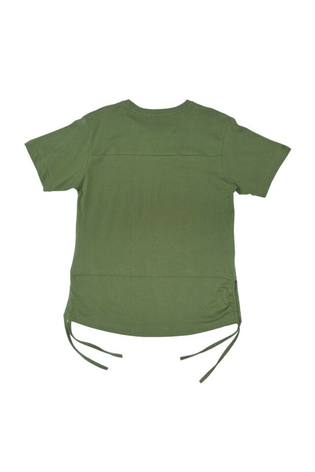 Dmb Unisex Yanlardan Büzgülü Yazlık T-shirt