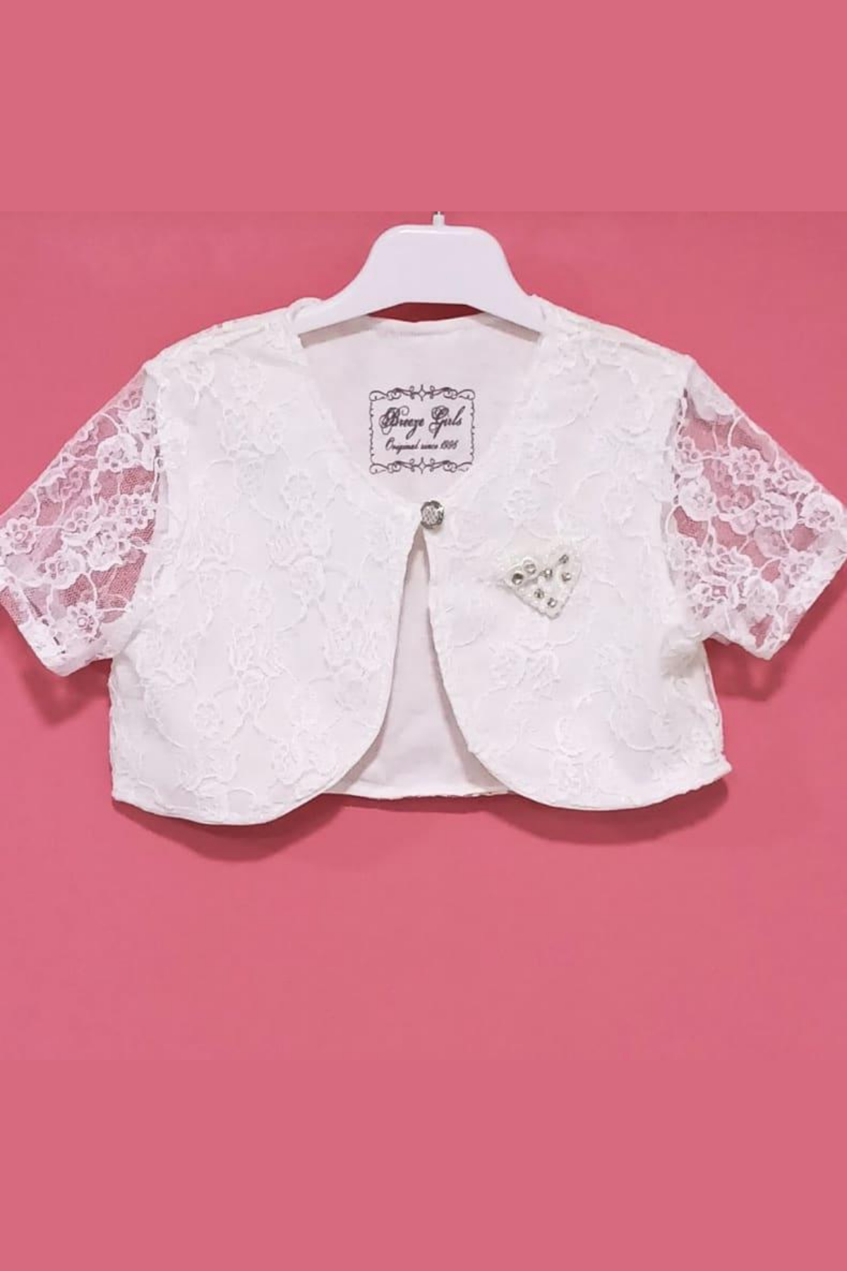 Breeze Kız Bebek Dantel İşlemeli Bolero