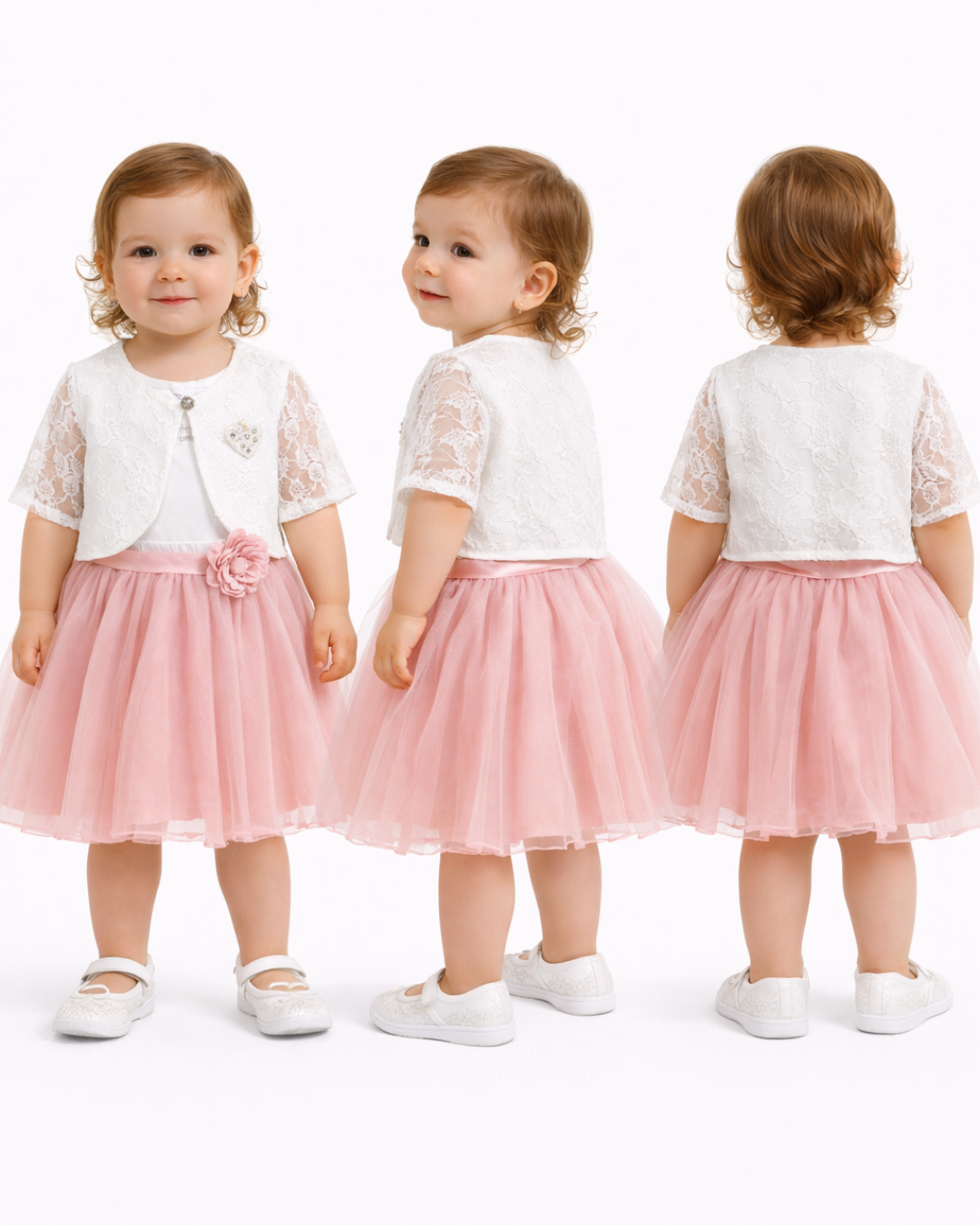 Breeze Kız Bebek Dantel İşlemeli Bolero