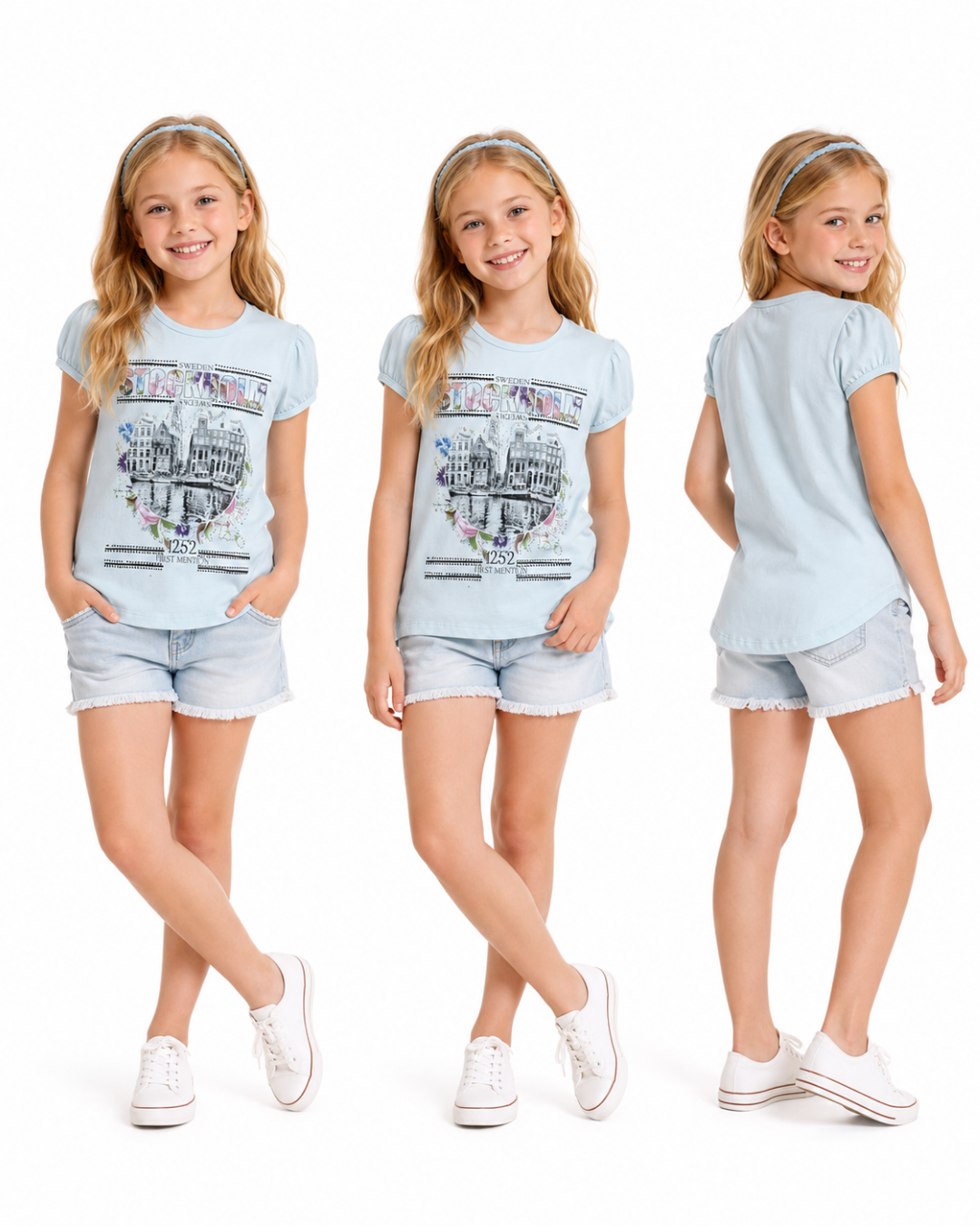 Breeze Kız Çocuk Sweden Yazlık Tshirt