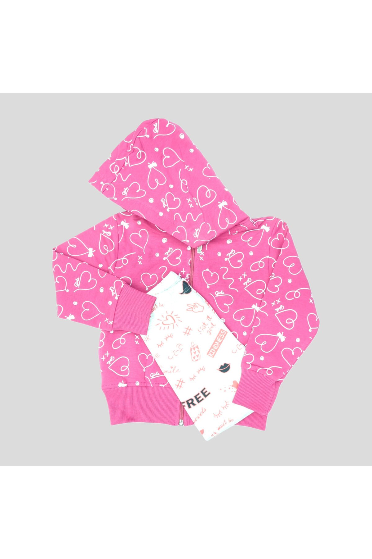 Pelops Kız Bebek Spor Taytlı Takım Pembe - 3-4 Yaş
