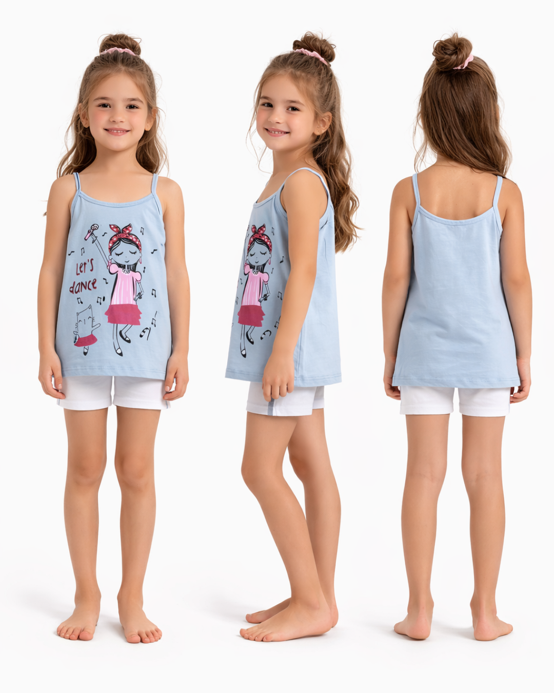 Domi Kız Çocuk İp Askılı Badi