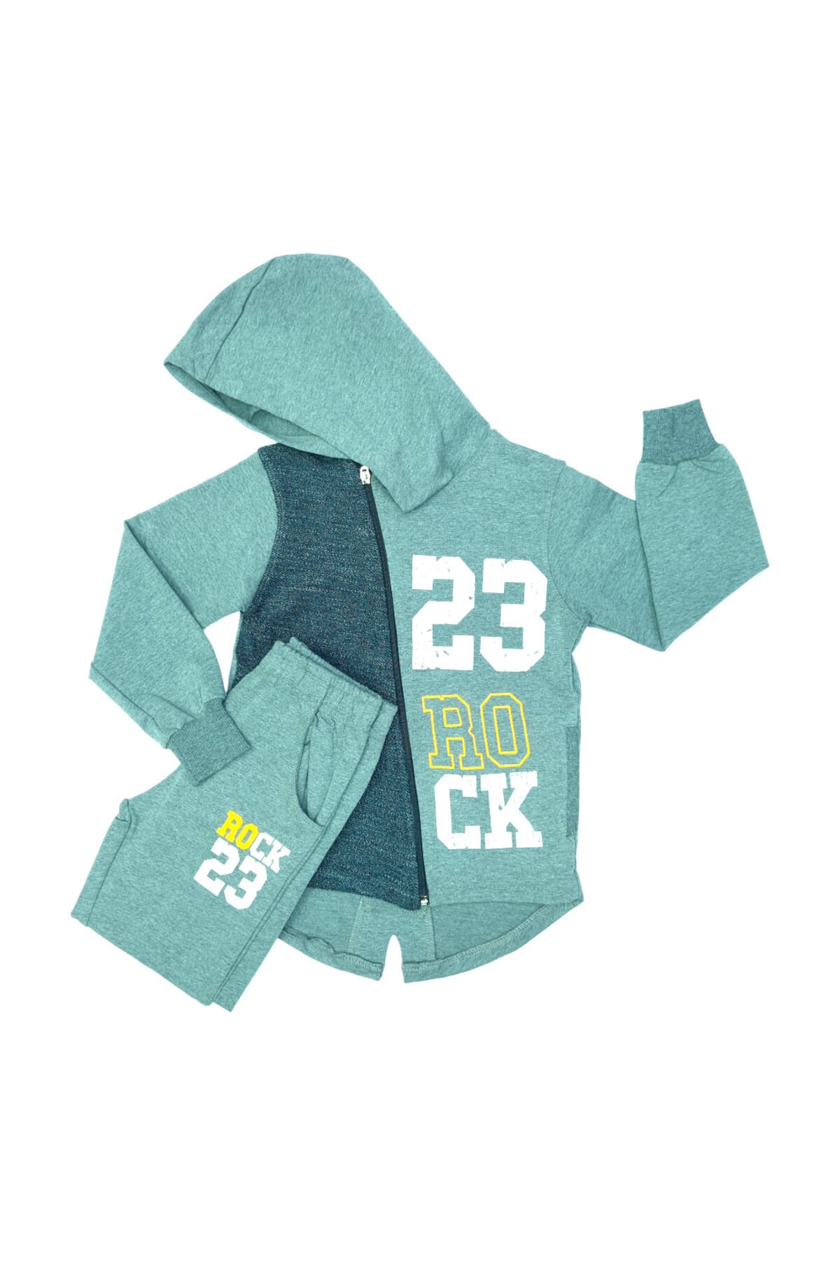Pafim Erkek Çocuk Spor Eşofman Takım Koyu Gri - 5 Yaş