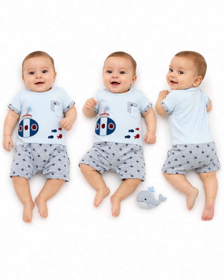 Bibaby Erkek Bebek Denizaltılı Yazlık Tulum