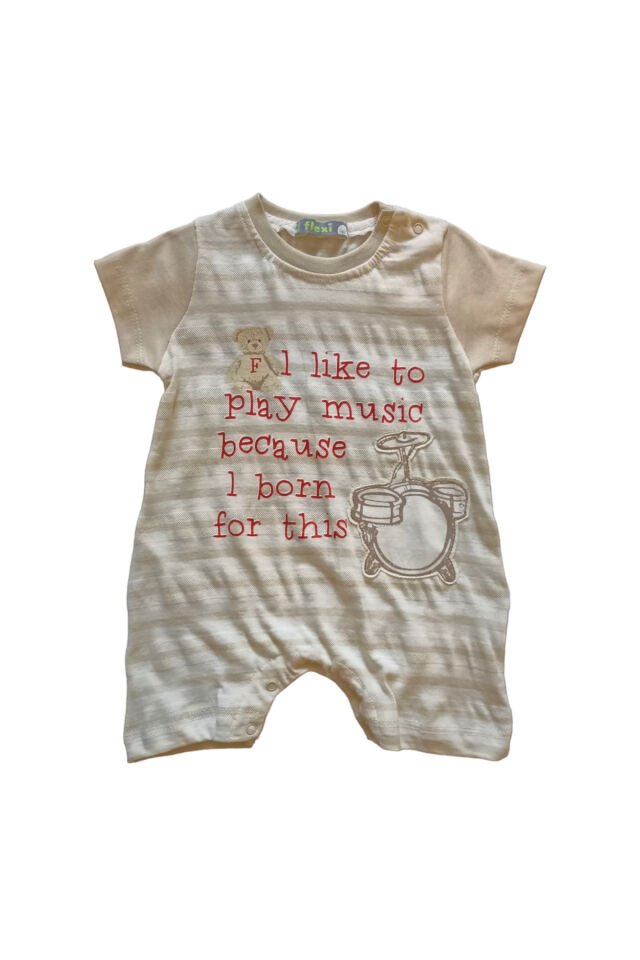 Flexi Erkek Bebek Ayıcıklı Yazlık Tulum