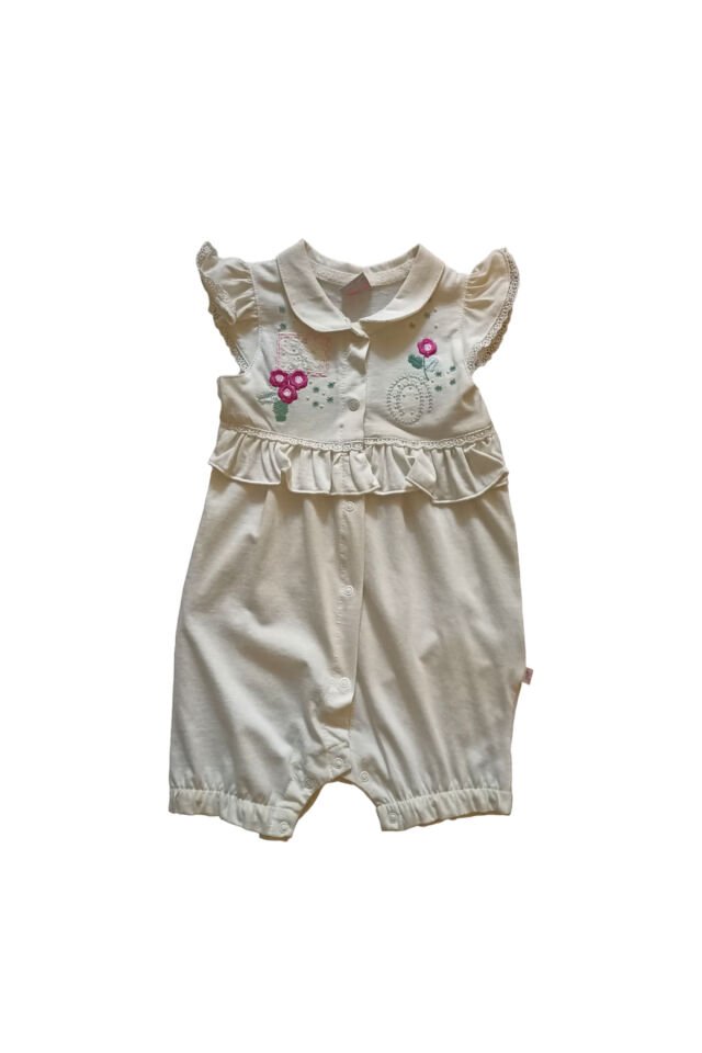 Twetoon Kız Bebek Nakışlı Yazlık Tulum