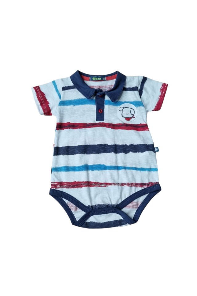 Flexi Erkek Bebek Bebe Yaka Yazlık Tulum