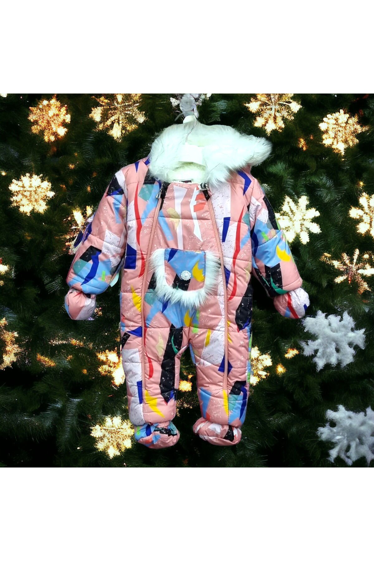 Esso Kız Bebek Astronot Tulum Pembe - 9 Ay