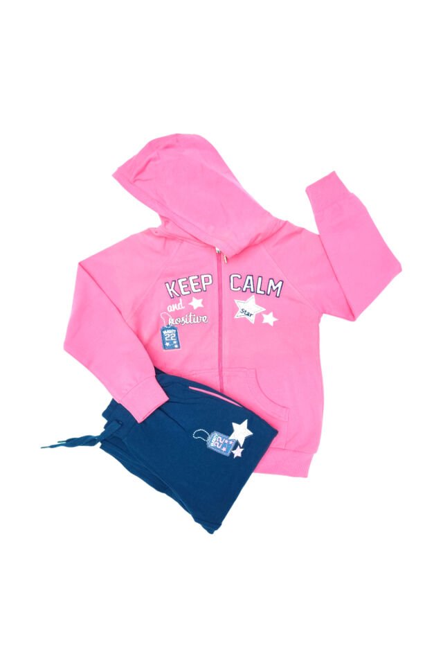 Breeze Kız Çocuk Spor Eşofman Takım Pembe - 8 Yaş