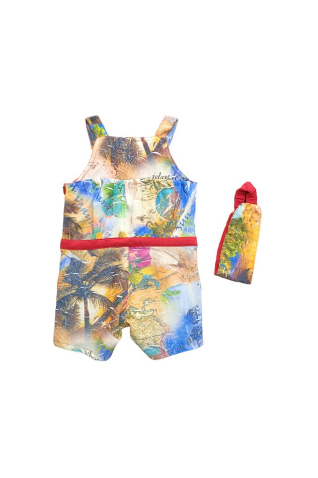 Maia Kız Bebek Renkli Yazlık Şort Tulum