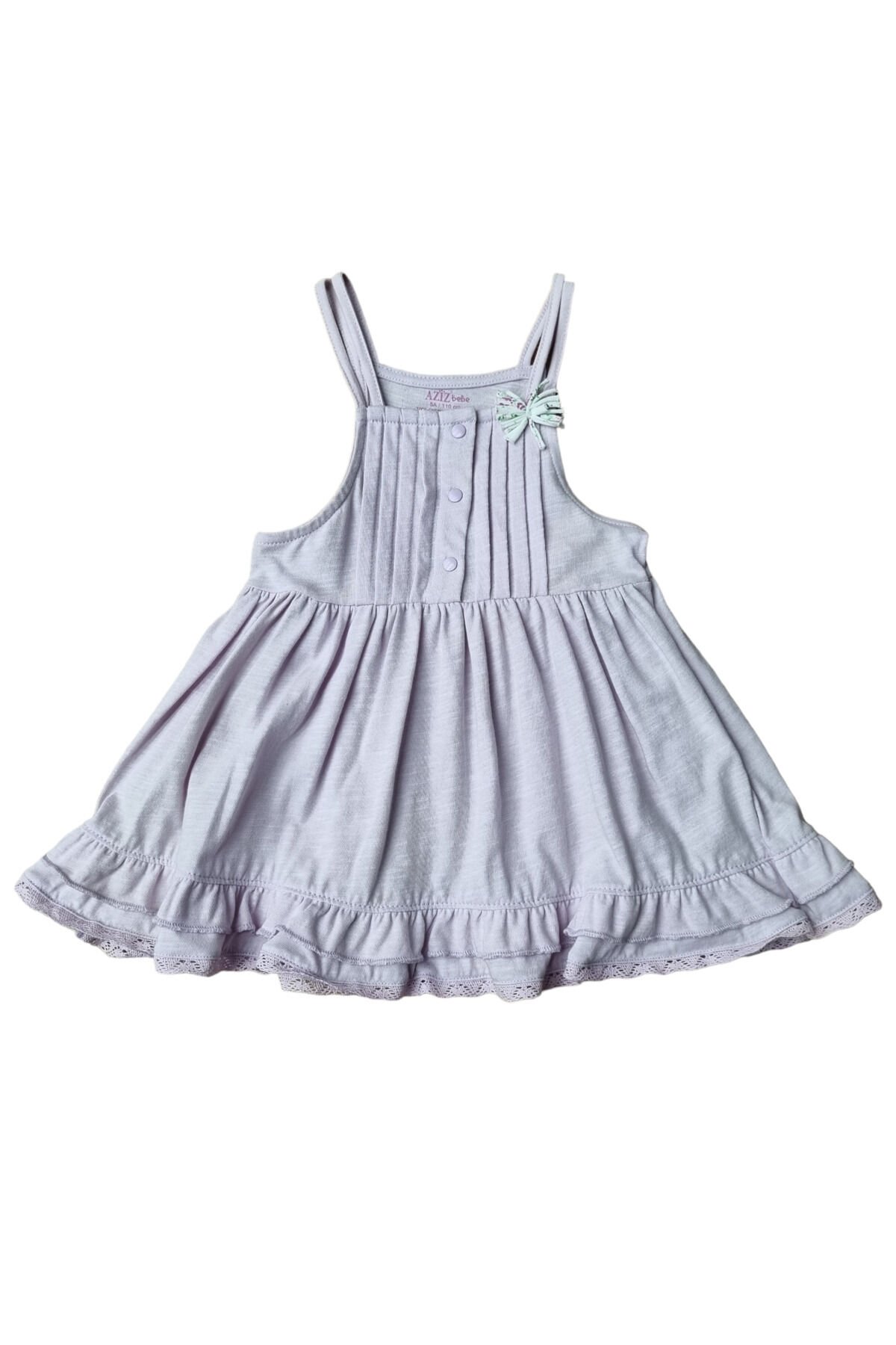 Aziz Bebe Kız Çocuk İp Askılı Yazlık Elbise