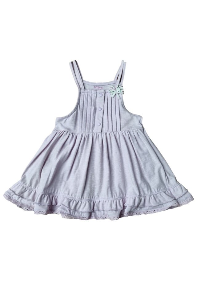 Aziz Bebe Kız Çocuk İp Askılı Yazlık Elbise