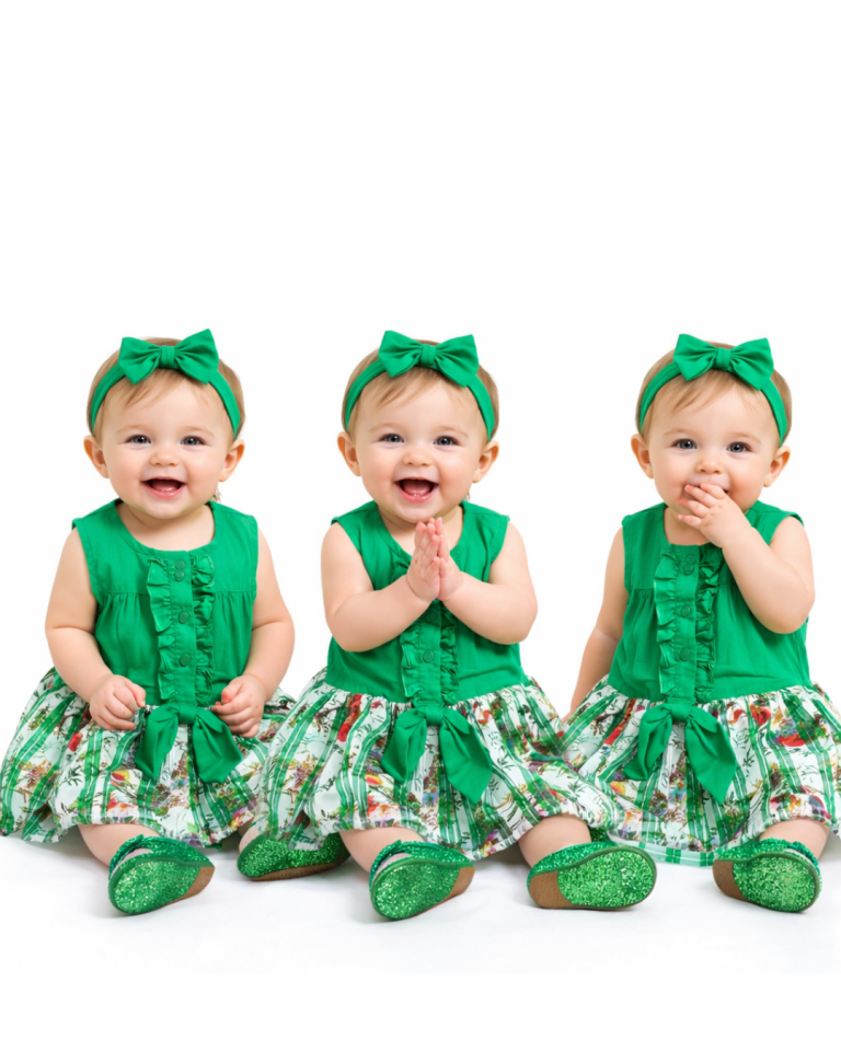 Maia Kız Bebek Çiçekli Keten Yazlık Elbise