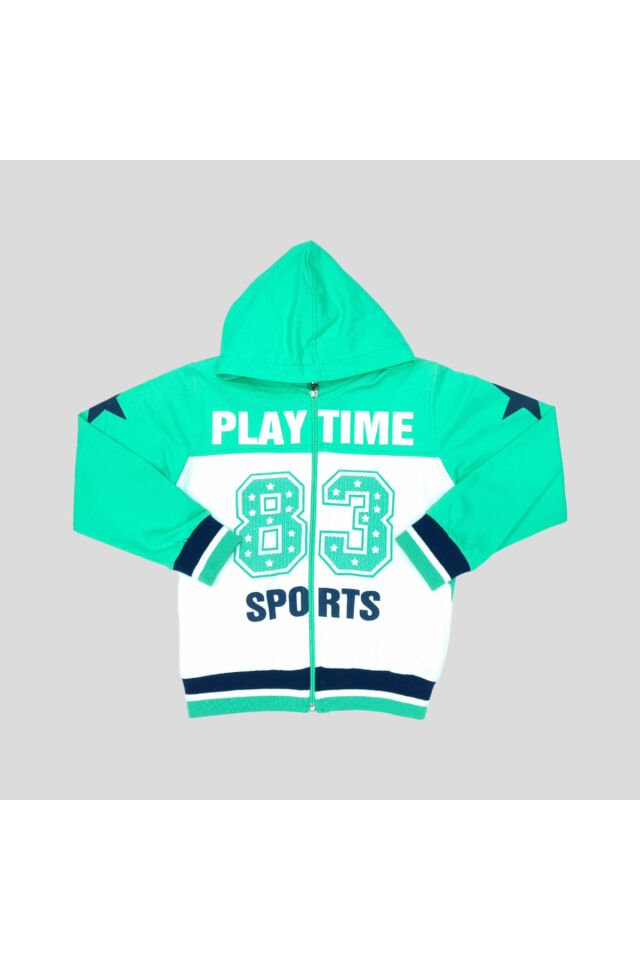 Pelops Erkek Çocuk Spor Eşofman Takım Yeşil - 6-7 Yaş