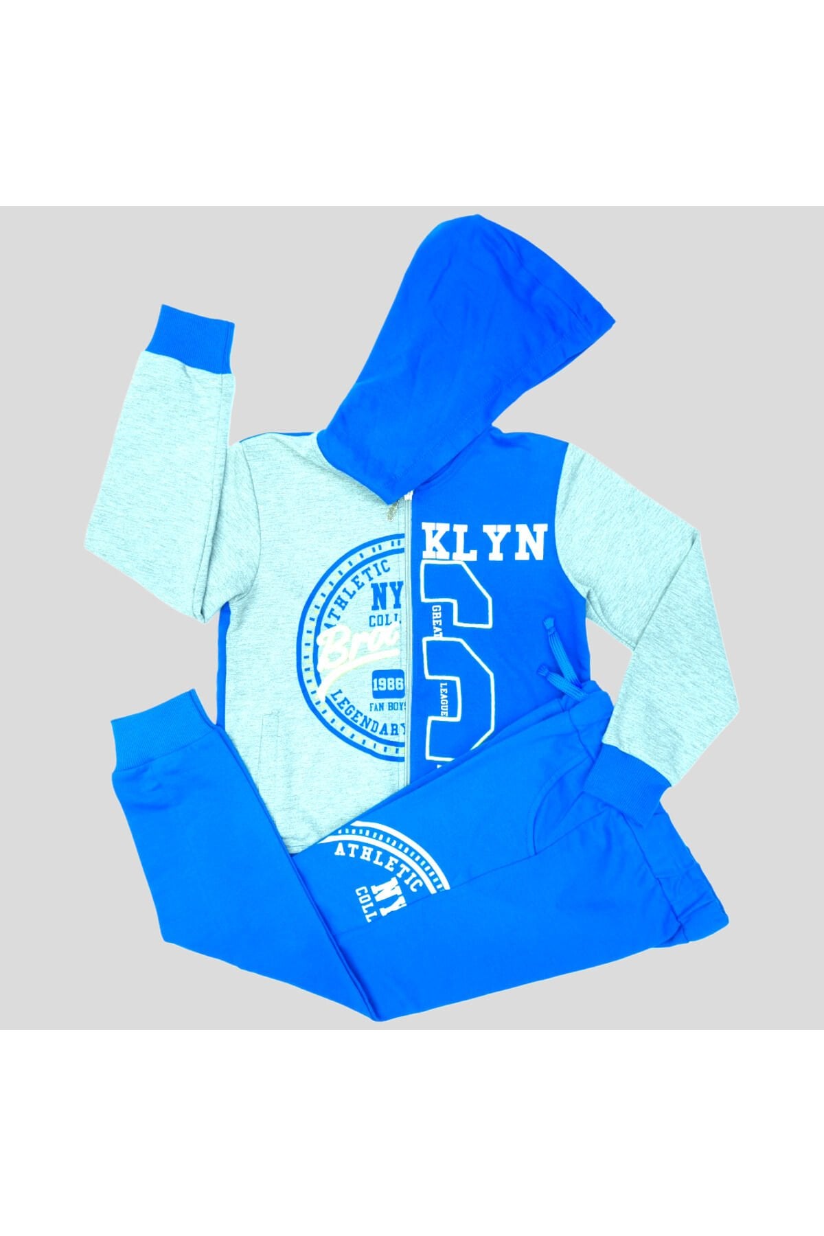 Pelops Erkek Çocuk Spor Eşofman Takım Mavi - 8-9 Yaş