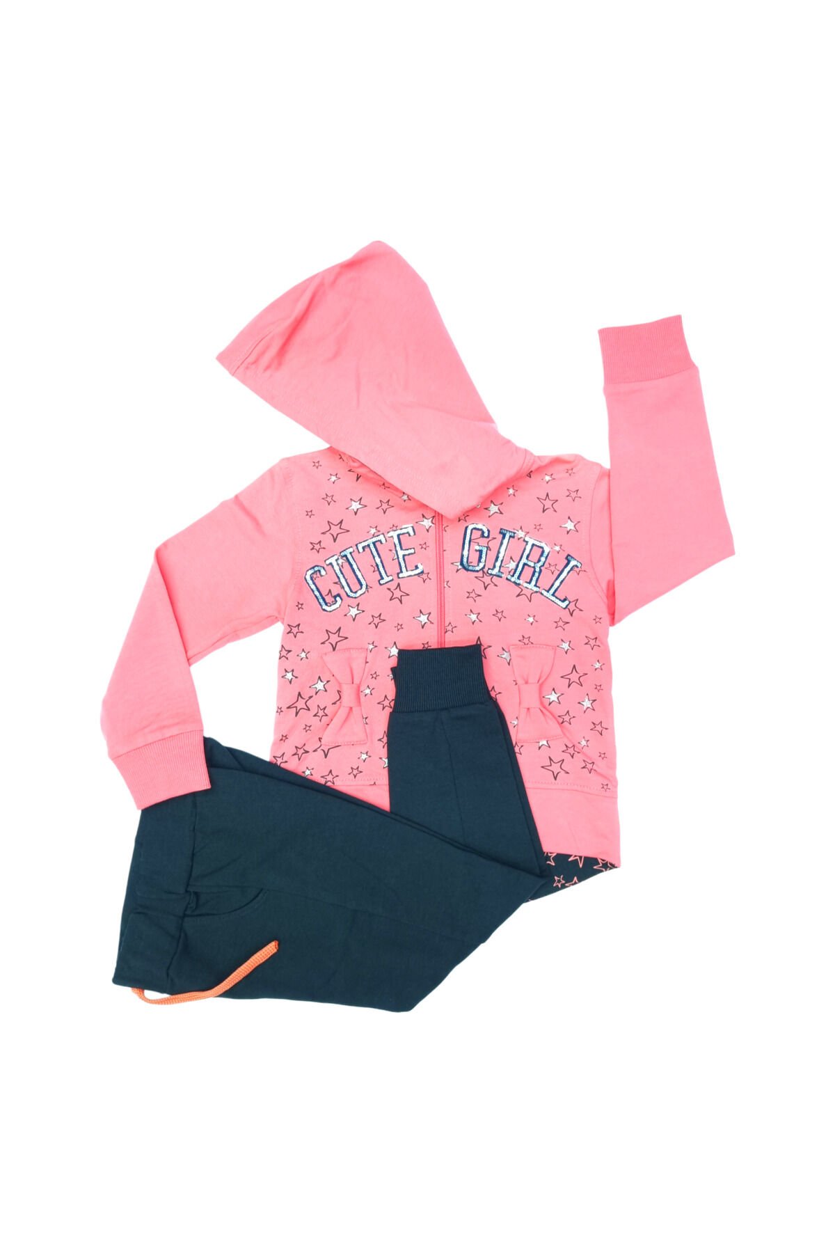 Pelops Kız Çocuk Spor Eşofman Takım Pembe - 4-5 Yaş