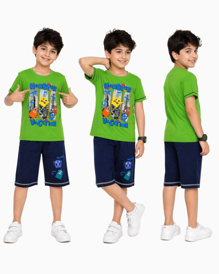 Rolypoly Monster Erkek Çocuk Şortlu Yazlık Takım