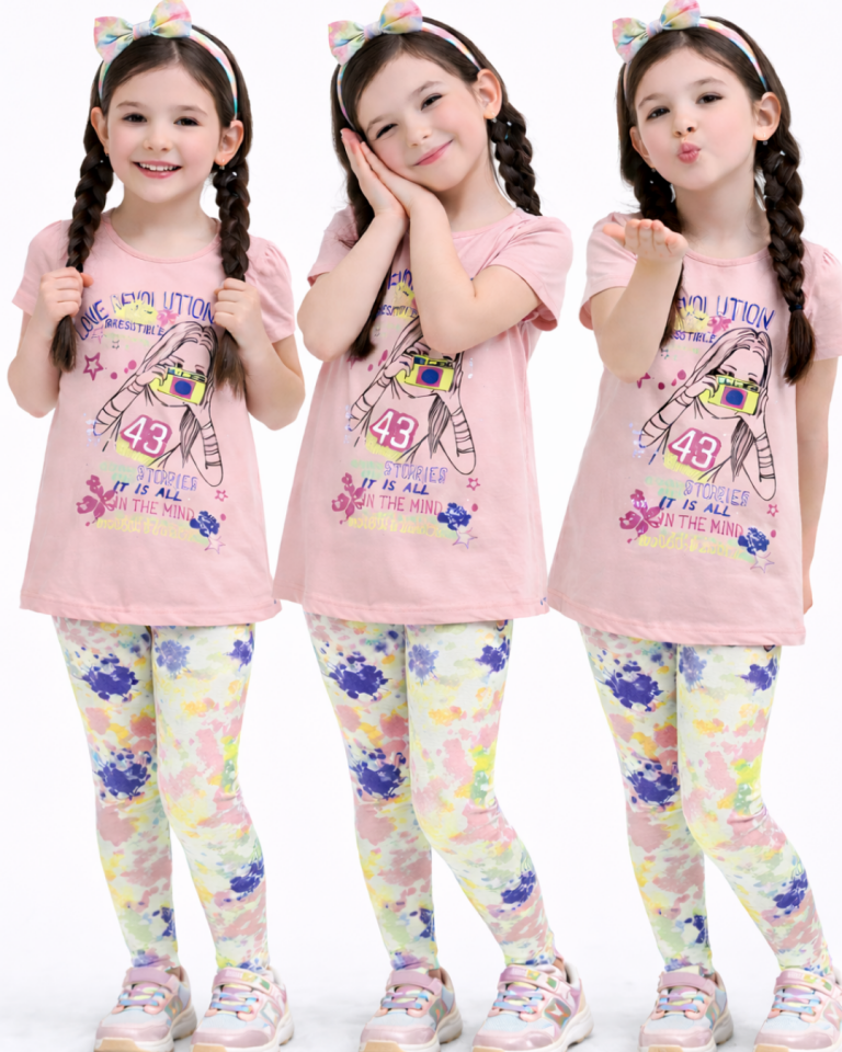 Dmb Kız Çocuk Spor Taytlı Yazlık Takım