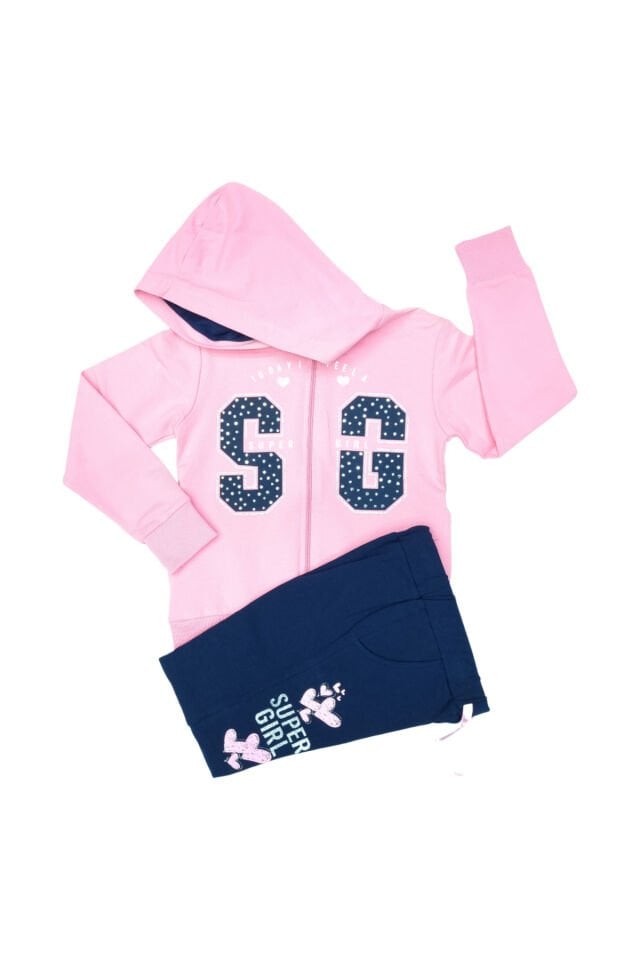 Pelops Kız Çocuk Spor Eşofman Takım Pembe - 9-10 Yaş