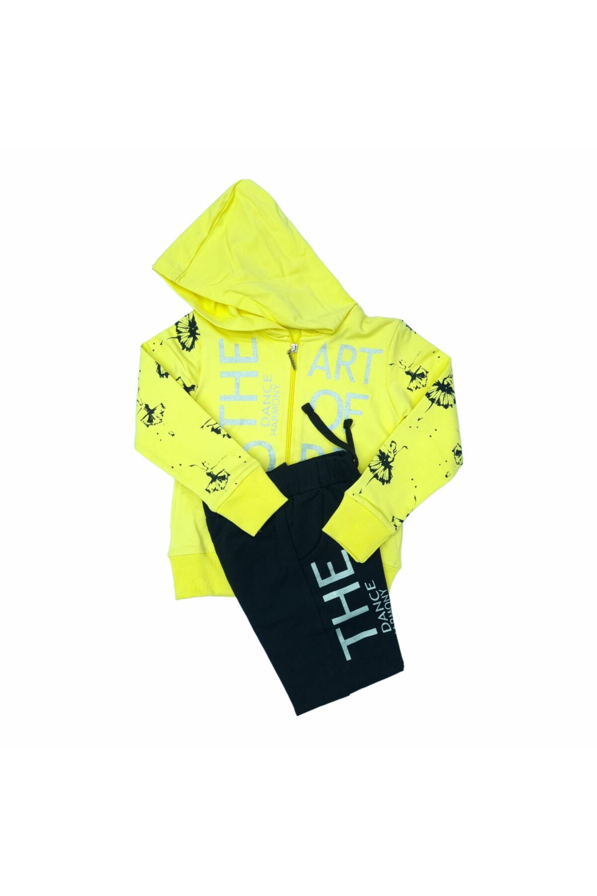 Pelops Kız Çocuk Spor Eşofman Takım Sarı - 6-7 Yaş